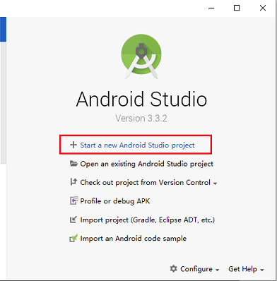 Start a new Android Studio project